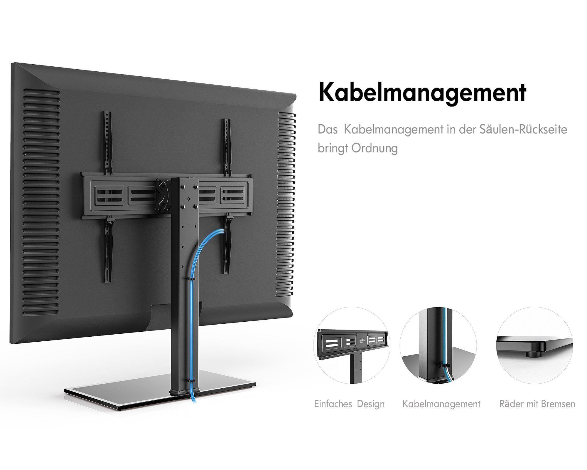 FITUEYES TV-Ständer, (bis 85,00 Zoll, für große Fernseher TV Tischständer)