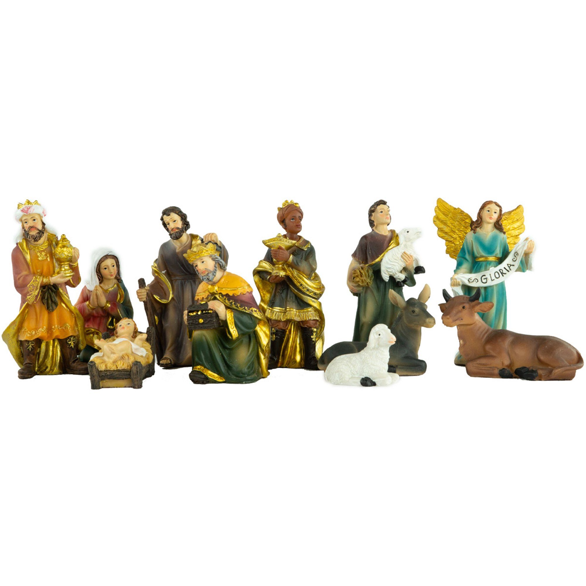 Krippenursel Krippenfigur Krippenfiguren 11-tlg., ca. 10 cm, K 604 (Set, 11 St., 11-tlg), handbemalte Krippenfiguren | Weihnachtskrippen