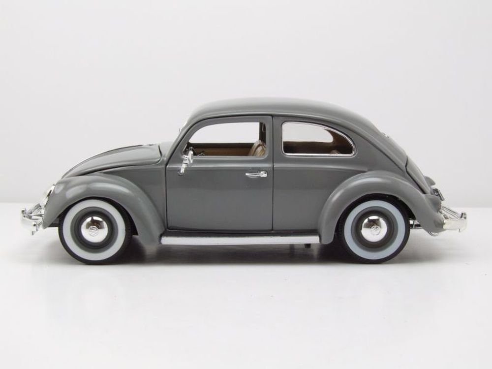 Bburago Modellauto VW Käfer 1955 grau, Maßstab 1:18
