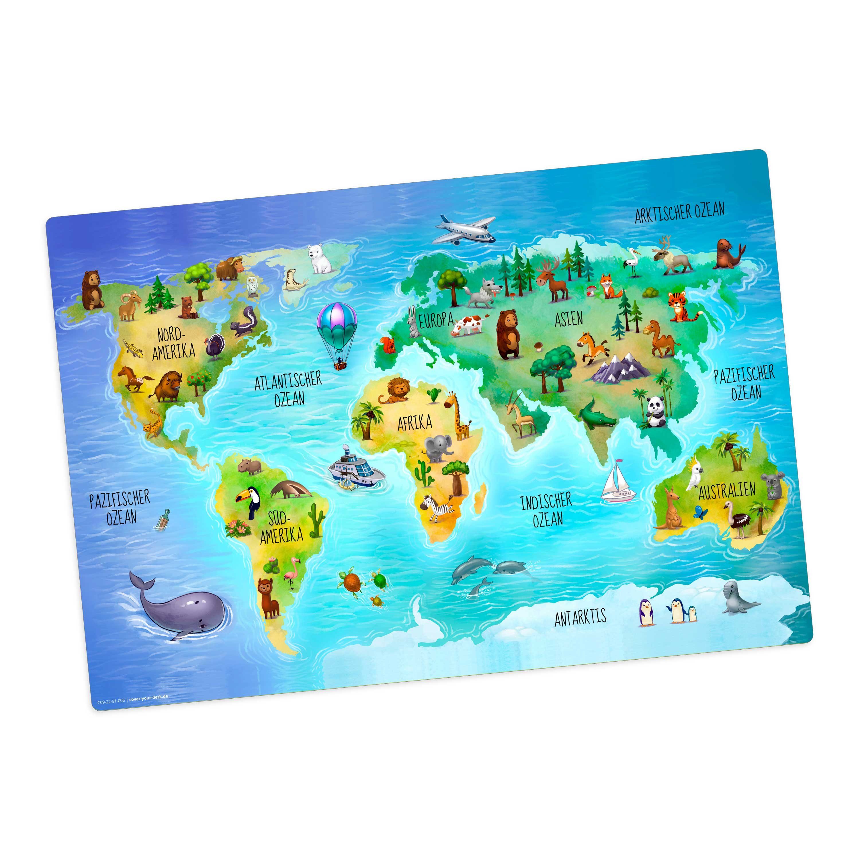 Tischsetmacher Platzset Tischset,  Platzset abwaschbar - für Kinder - Weltk günstig online kaufen