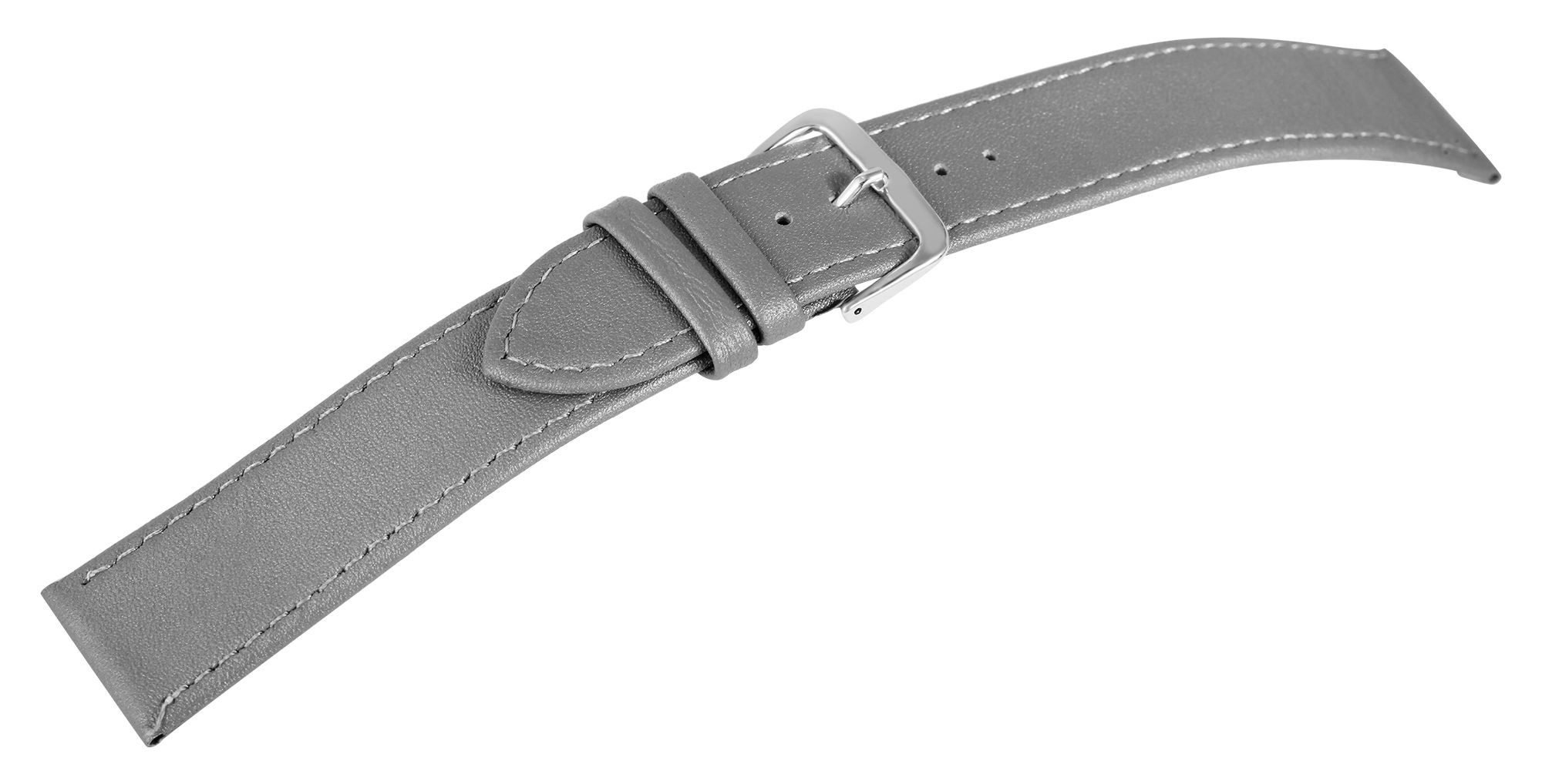 STEINMEISTER Uhrenarmband 8000427 Echtleder-Uhrenarmbandset, XXL, VE 6, hellgrau, 10 - 24