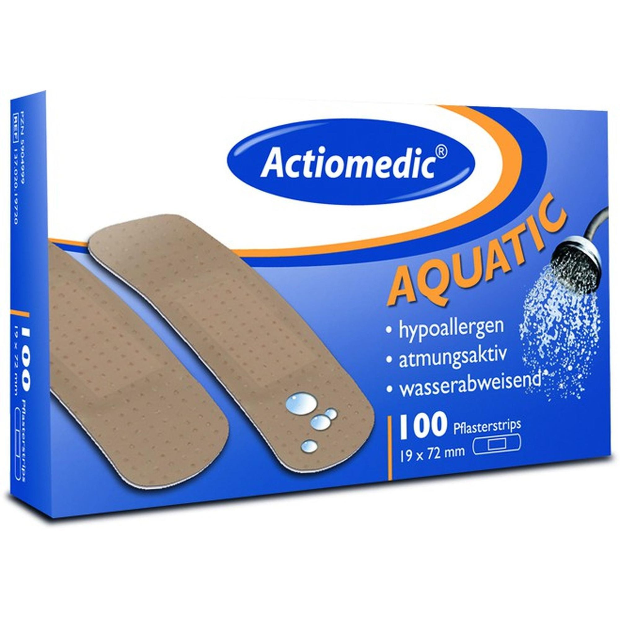 GRAMM medical Wundpflaster Actiomedic® AQUATIC Pflasterstrips Hautfarben 19 x 72 mm