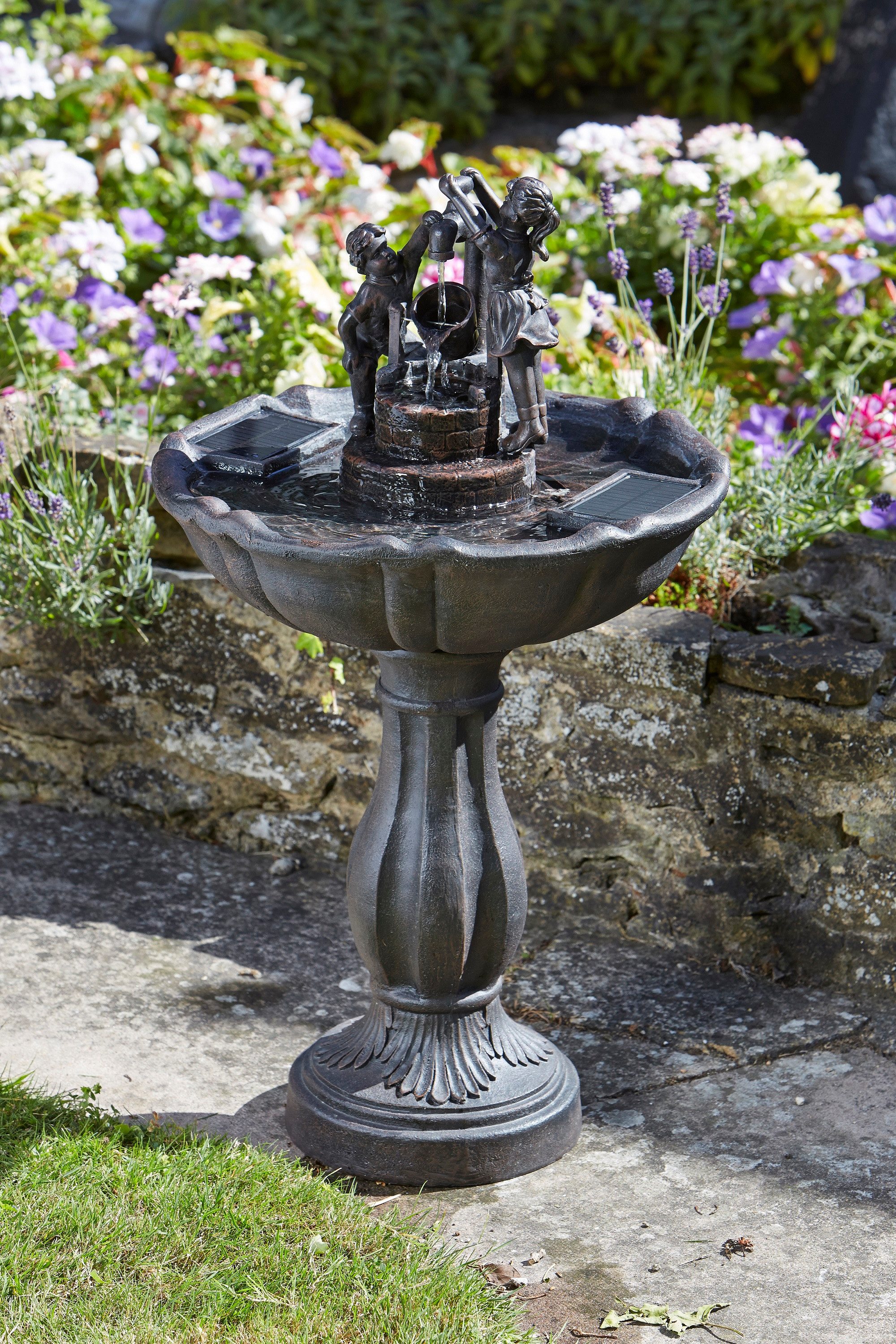 Smart Garden Wasserspiel Solar-Wasserbrunnen Springbrunnen Vogeltränke 84 cm Garten Terrasse, (1 tlg) – Bild 2 von 2
