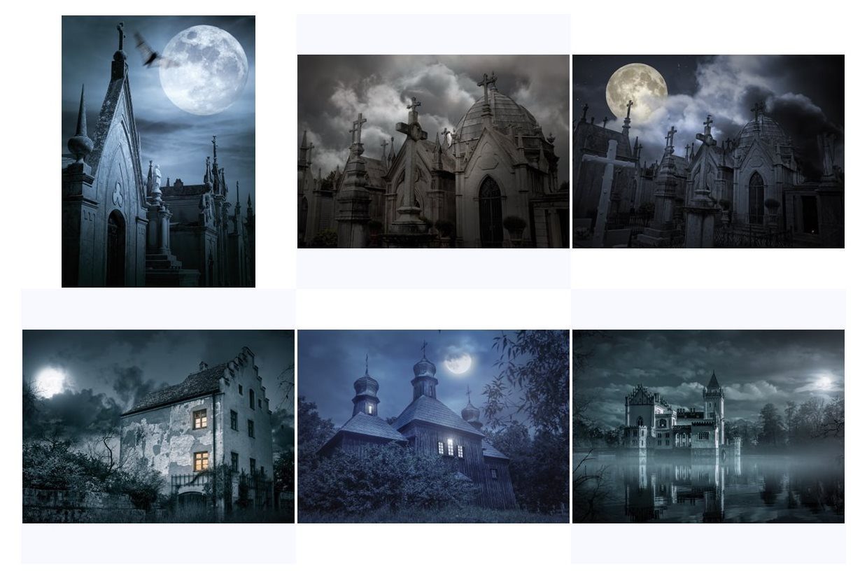 postkarten-universum.de Postkarte "Mystic and Gothic: Postkarten-Set "Mystic Houses, Castles, Cemet ..."