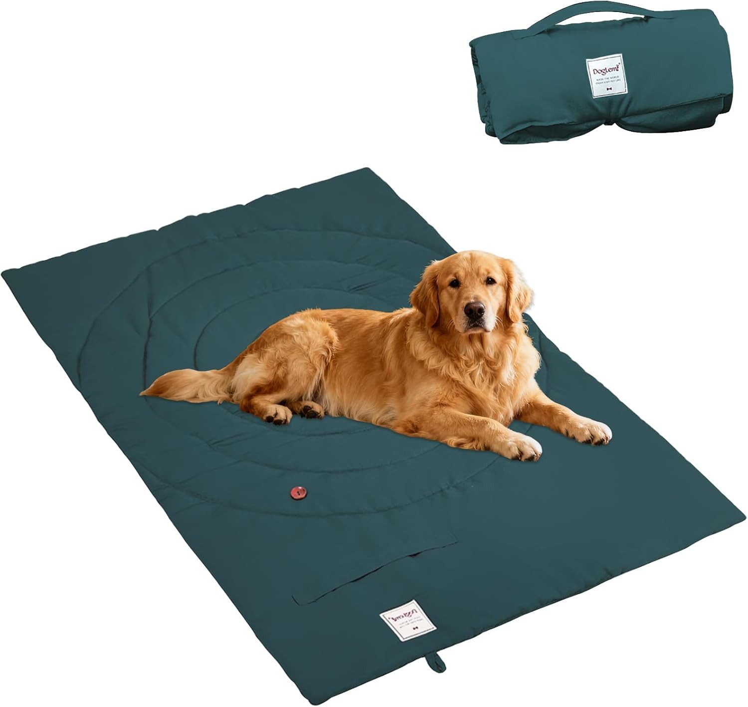 wohnTRAUM24 Hundematte Hundedecke für unterwegs wasserdicht rutschfeste Hundematte 95×65 cm, 100% Polyesterfaser, extra weiches Material, wasserabweisend, Hundekissen für Reise Camping