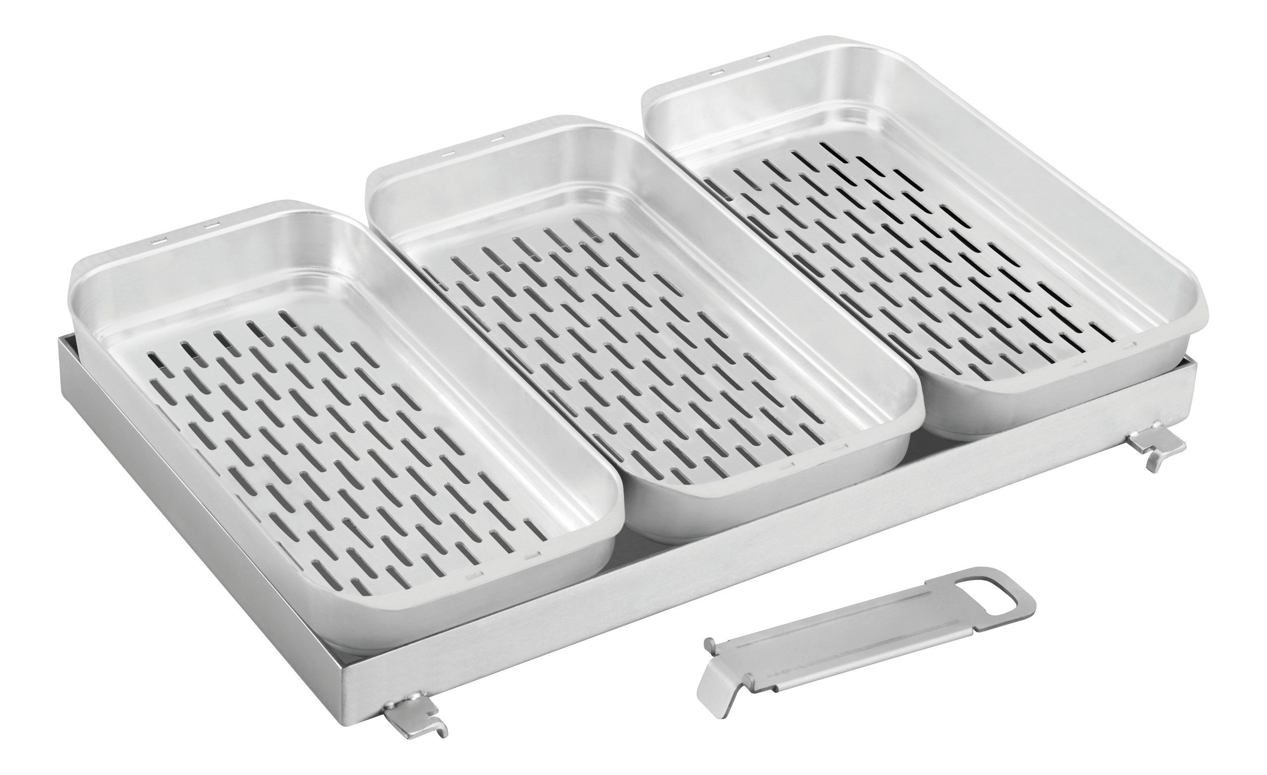 Enders® Grillplatte ENDERS Edelstahl Grillpfanne + Schalen Set