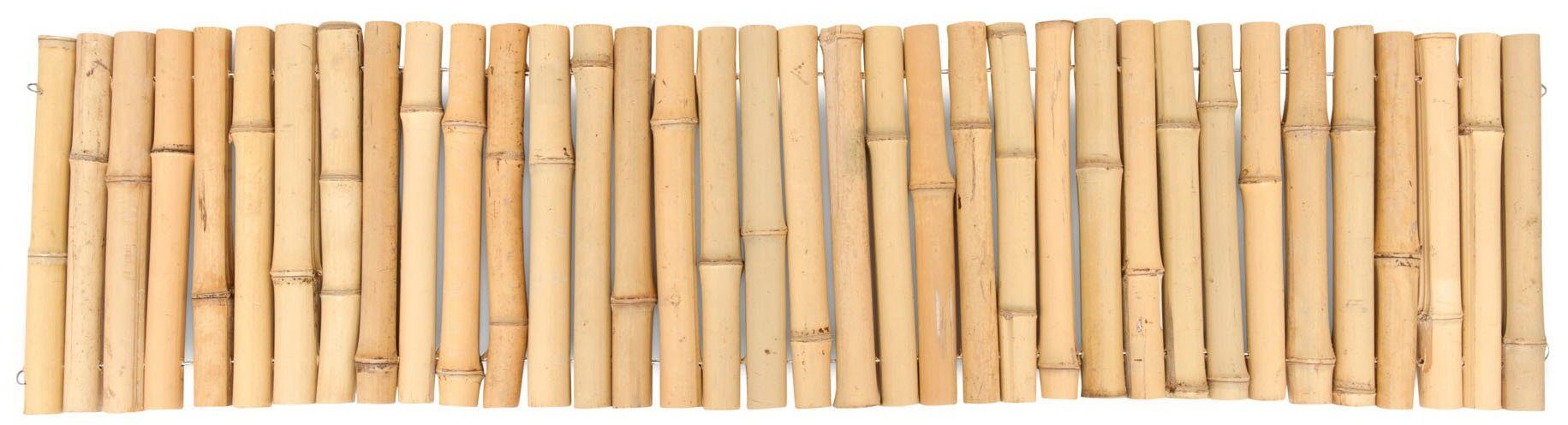 Windhager Beetumrandung aus Bambus für Blumen- und Gemüsebeete, flexible Beeteinfassung, LxH: 120x30 cm, Abgrenzung für runde und eckige Flächen, 120 x 30 cm