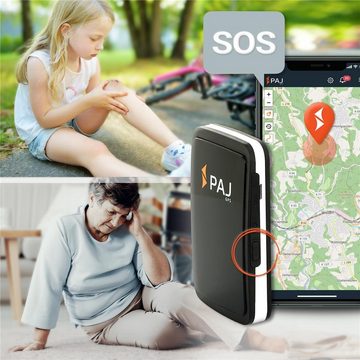 PAJ »ALLROUND Finder« GPS-Tracker (Fahrzeuge Personen Gepäck Taschen Wertgegenstände Objekte, etwa 20 Tage Akkulaufzeit, Live-Ortung, Peilsender, Autofinder, SOS Alarm, schwarz)