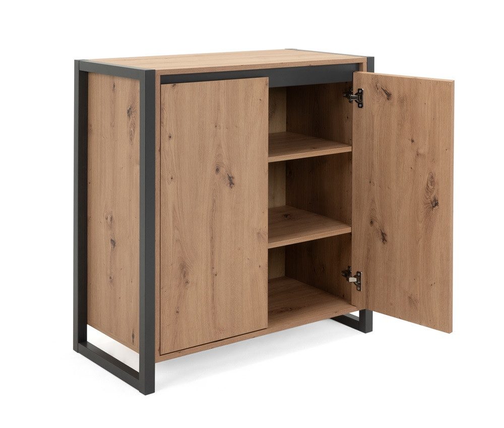 Finori Sideboard Kommode Sideboard Denver 1, Artisan Oak / anthrazit, Industrial Look