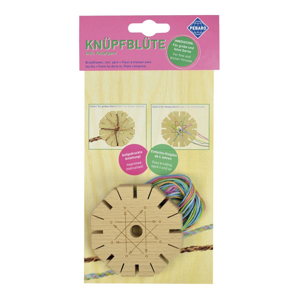 PETER BAUSCH Kreativset Bastelset - Knüpfblüte, (9-tlg)