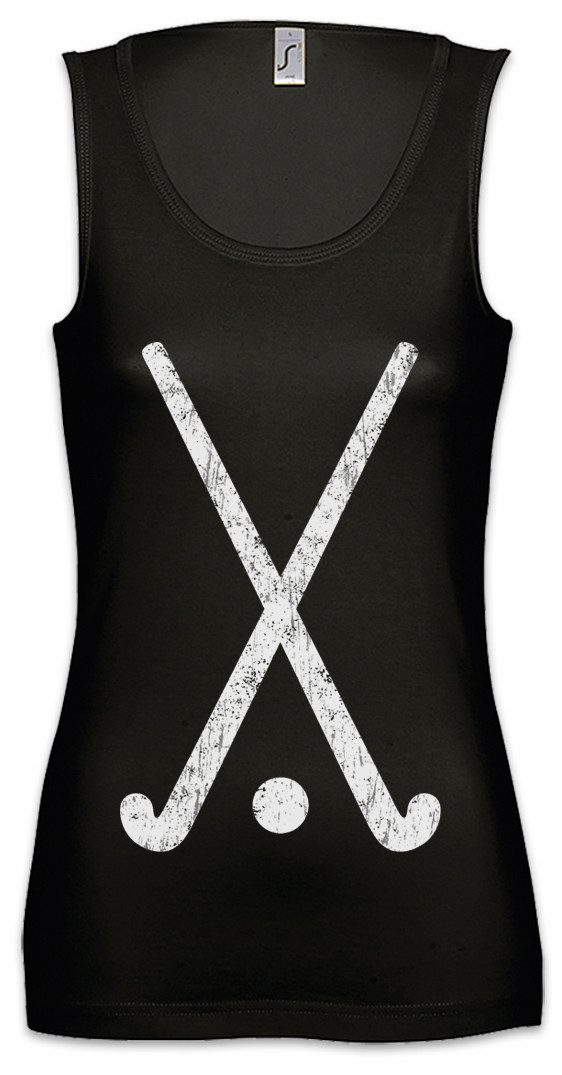 Urban Backwoods Tanktop Field Hockey Tools Ärmelloses Damen T-Shirt Player Passion Love Spieler Eishockey Hockeyschläger Turnier