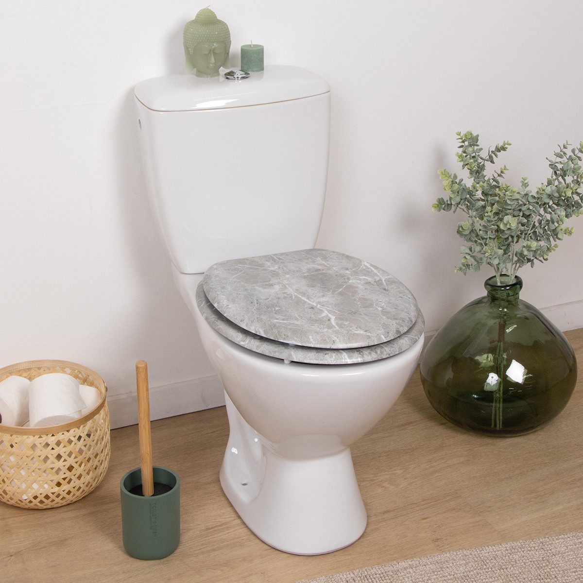 LikeKa WC-Sitz Toilettensitz mit MDF-Holzkern Toilettendeckel günstig online kaufen