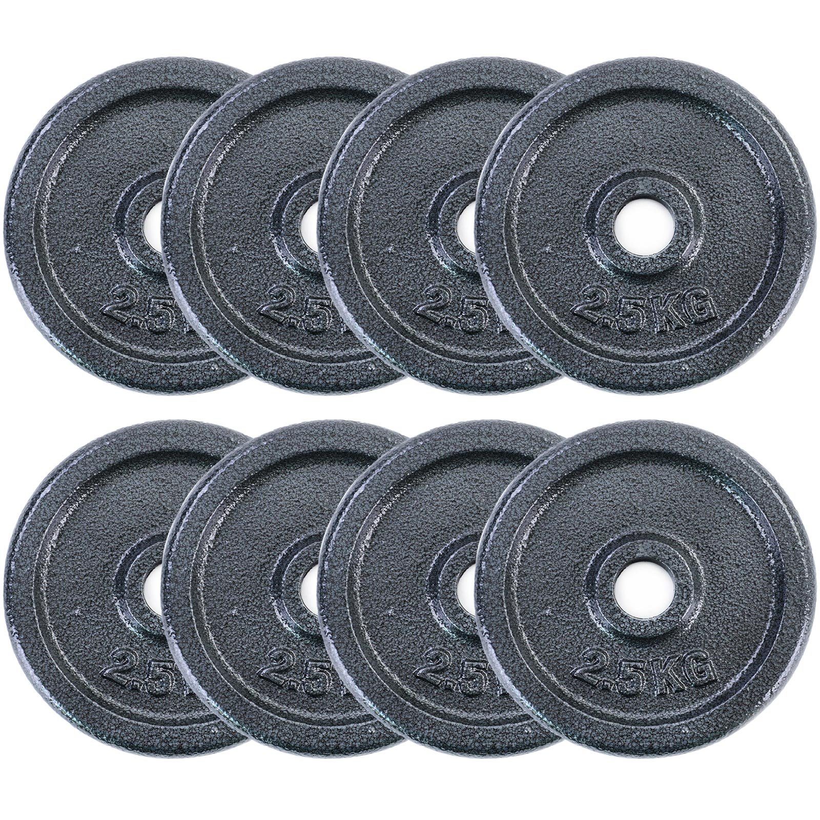 Hantelscheibe 20 kg Set 8x2,5 kg Gusseisen Hantel Gewicht versiegelt 28mm