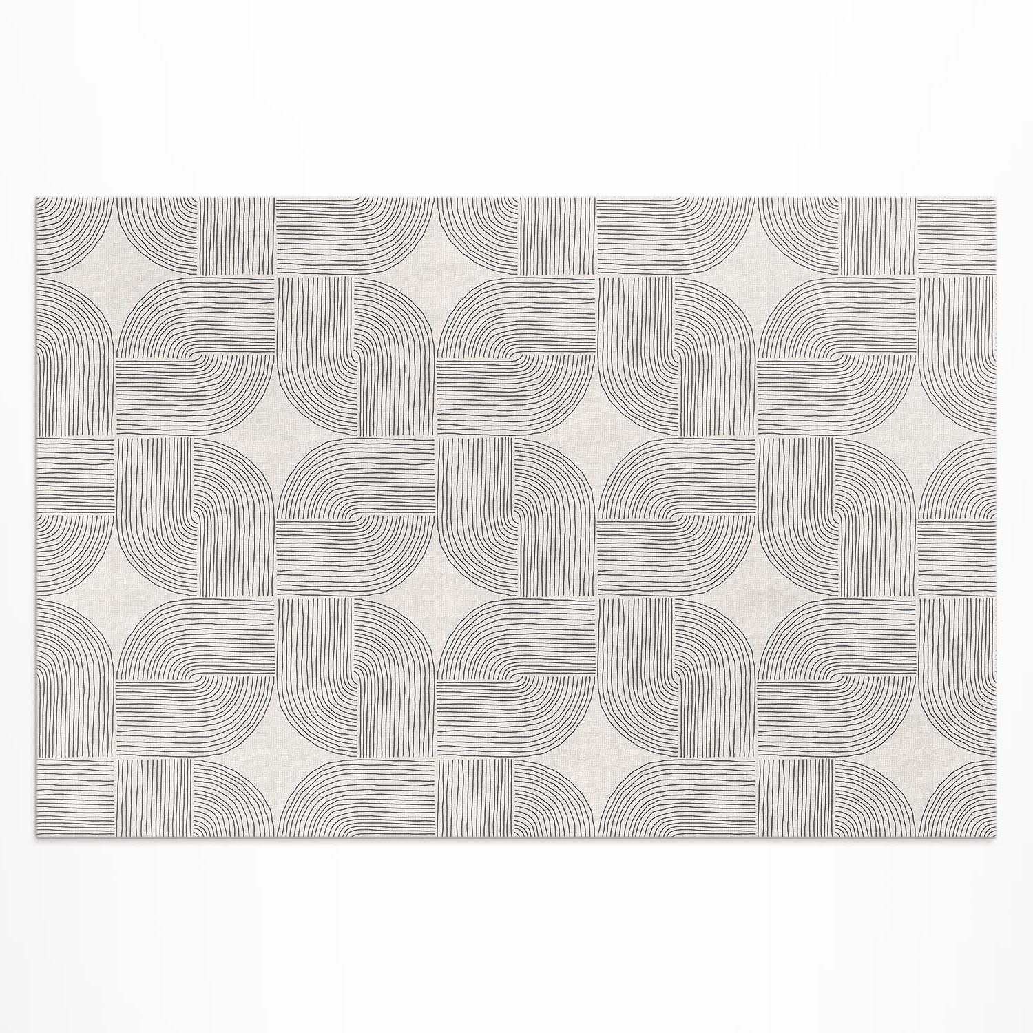 Tulup Vinylteppich Lineares Geflecht, Beige Vinyl-Läufer, Textil Teppich PVC, Höhe: 90 mm