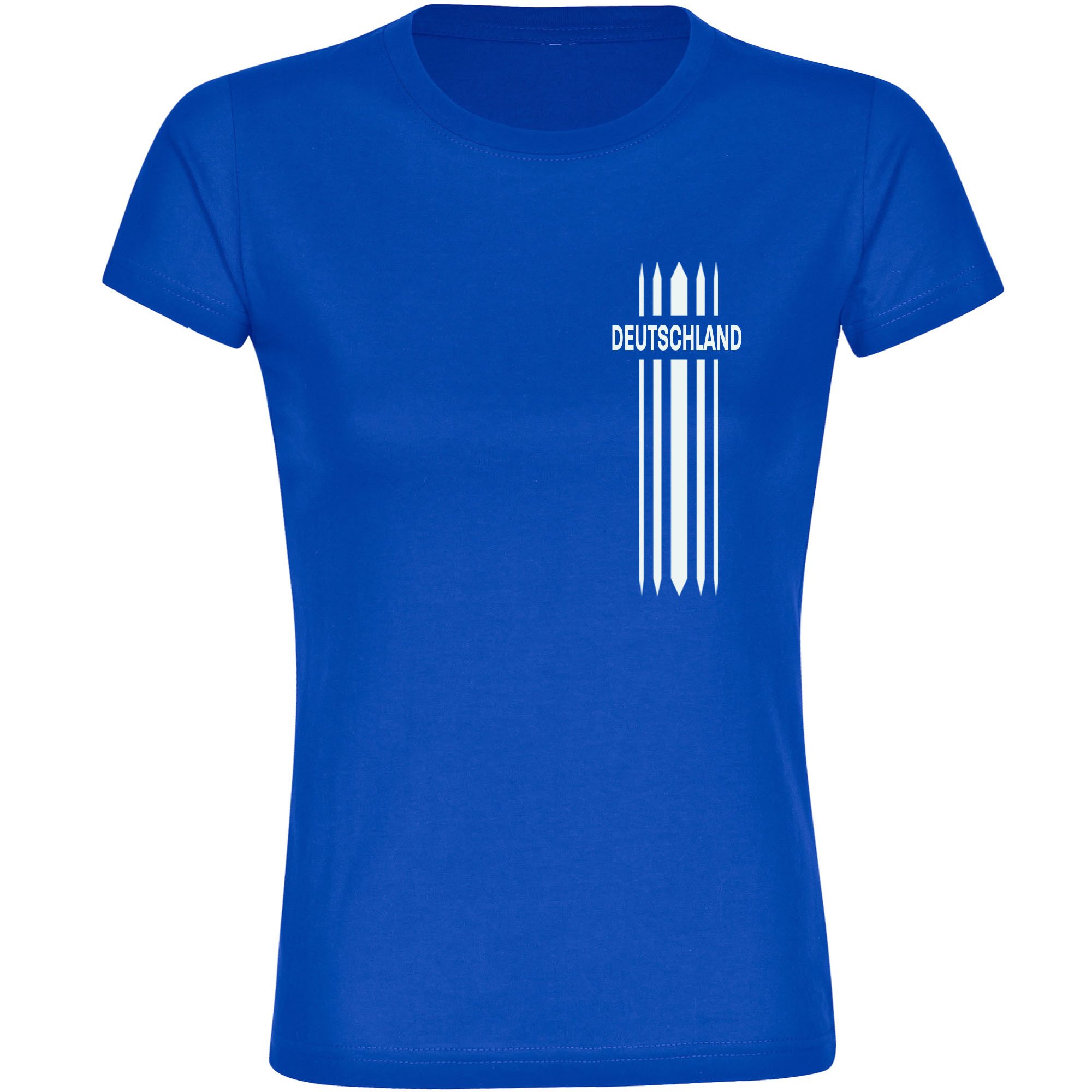 multifanshop T-Shirt Damen Deutschland - Streifen - Frauen