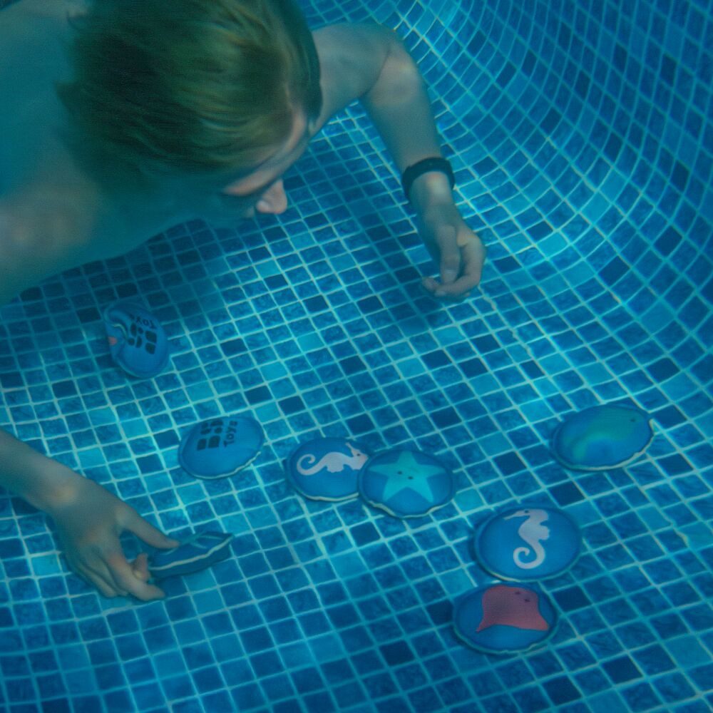 BS Toys Schwimmhilfe Tauchspiel Memo, Ideal für Schwimmbad, Pool oder Meer