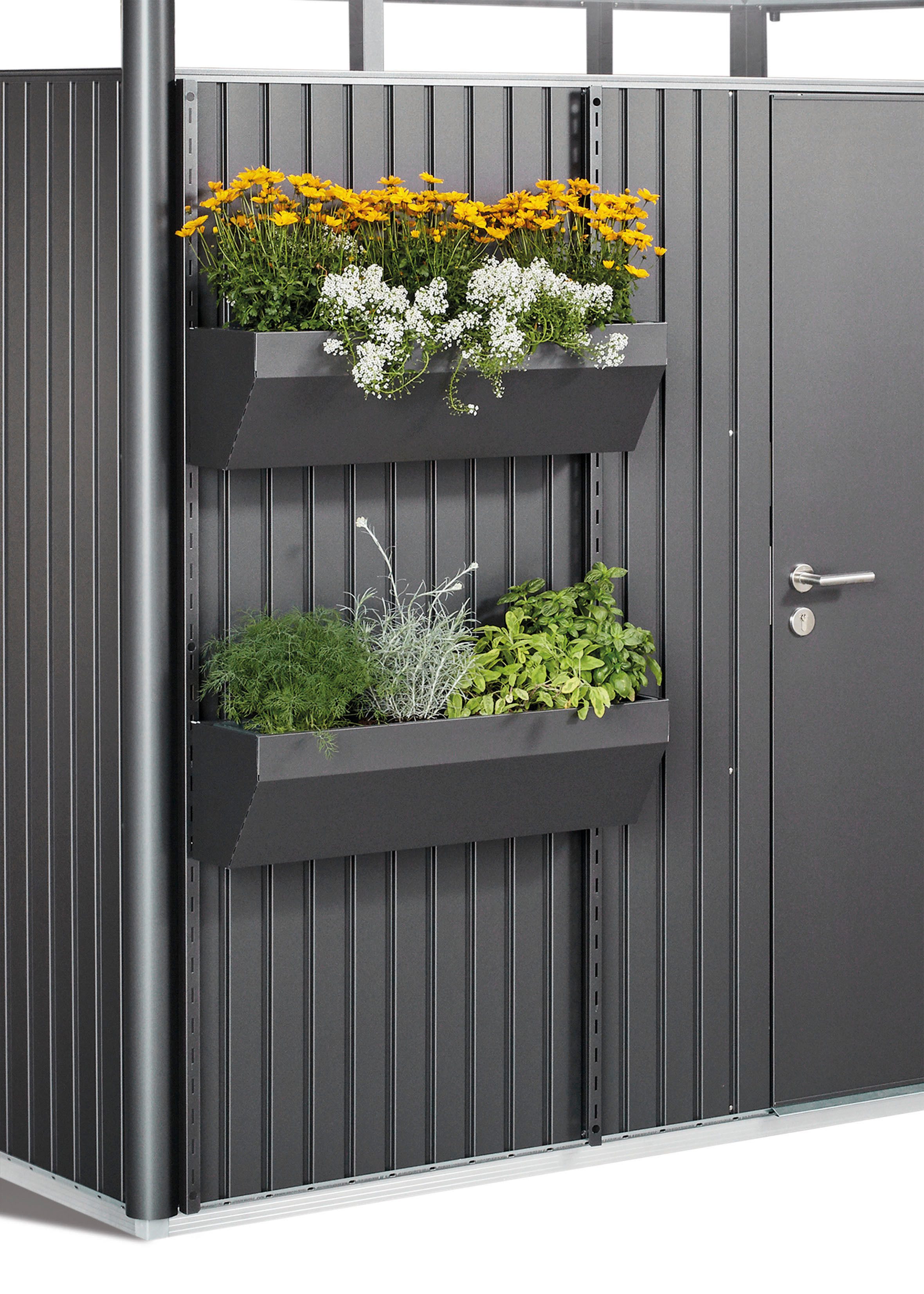 Biohort Blumenkasten FLORABOARD für Gerätehaus Neo, verschiedene Farben, 82x25x188 cm