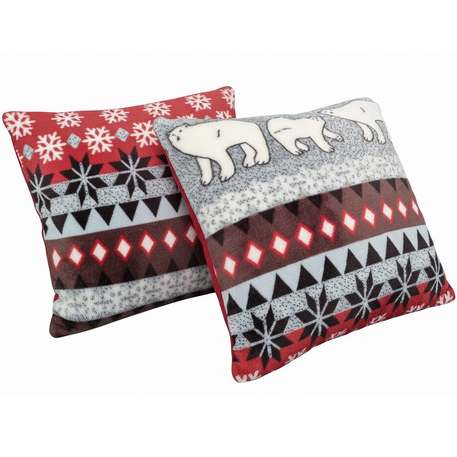 NYVI Dekokissen Dekokissen Kissenbezug CozyBear 40x40 cm für Weihnachten, Super flauschige Flanell Zierkissen Hüllen mit Reißverschluss