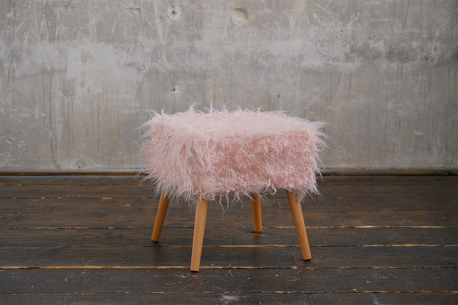 KAWOLA Hocker FYNN, Fell Fellhocker verschiedene Farben