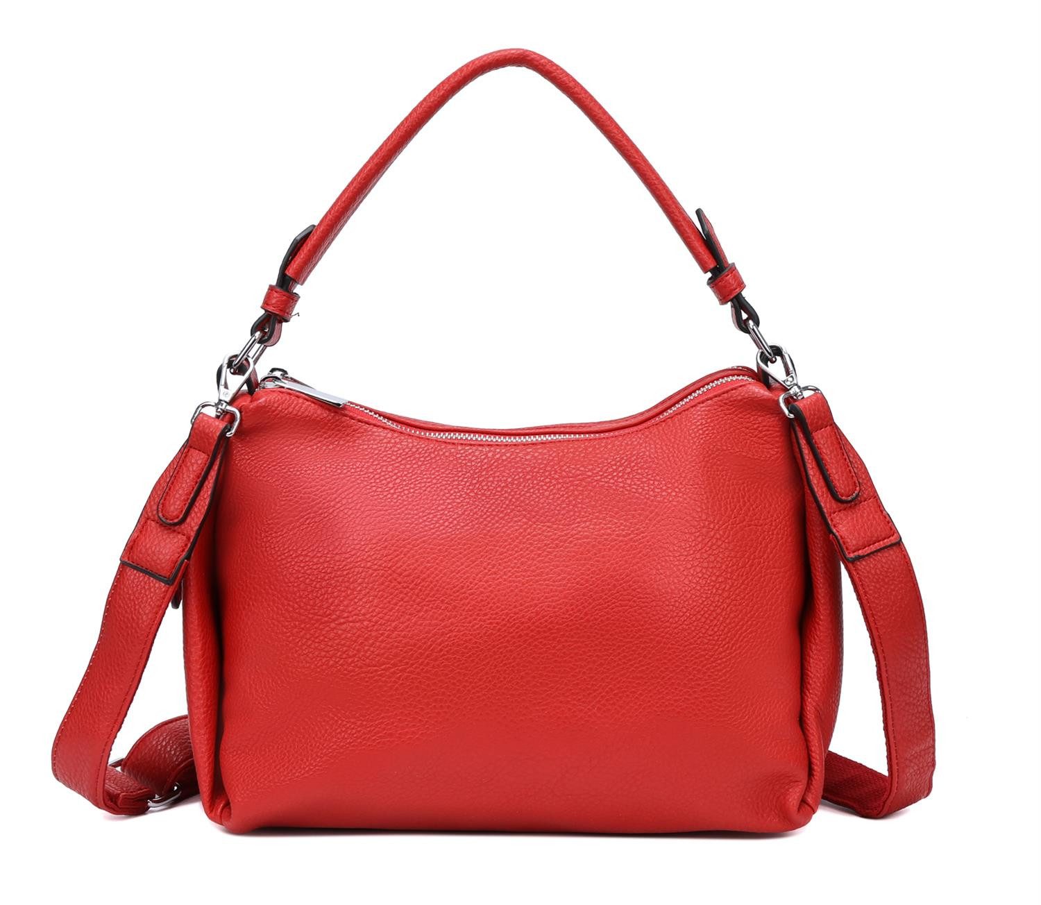 Schultertasche DAMEN TASCHE SHOPPER Umhängetasche Crossover Hobo Bag Leder Optik