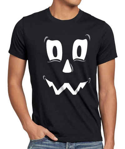 style3 Print-Shirt Herren T-Shirt Spuk Geist Halloween Fasching Kostüm Kürbis-Kopf Party Funshirt
