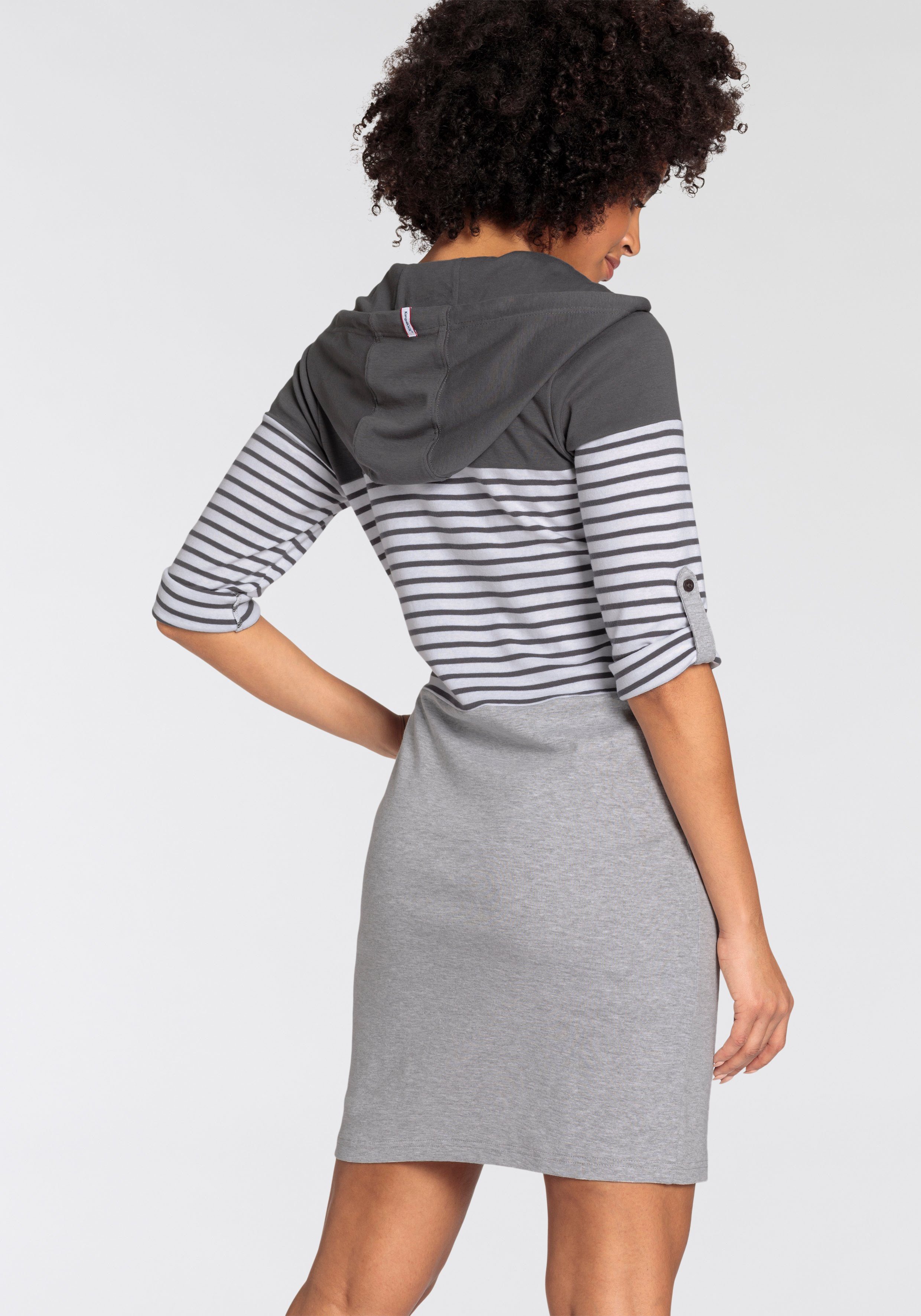 -NEUE KOLLEKTION Design Kapuze KangaROOS Colorblocking Jerseykleid mit in
