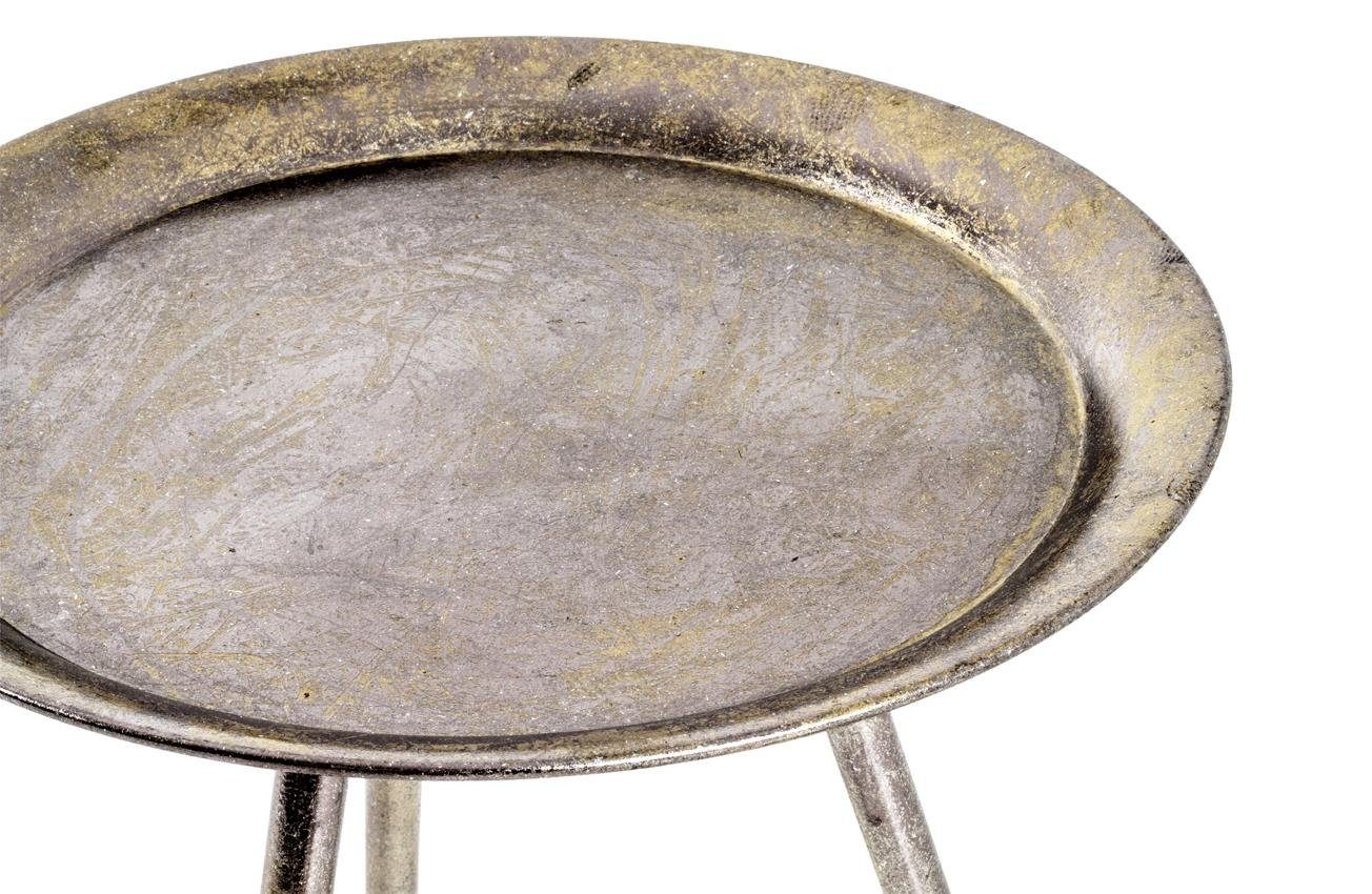möbelando Beistelltisch Hans 1, Beistelltisch aus Metall in bronze lackiert