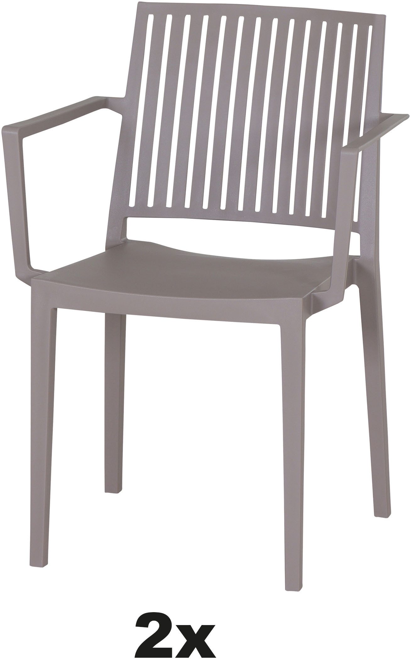 Siena Garden Gartensessel Lane 2er Set Stapelsessel taupe (Set, 2-St), Gestell, Polypropylen/Glasfaser