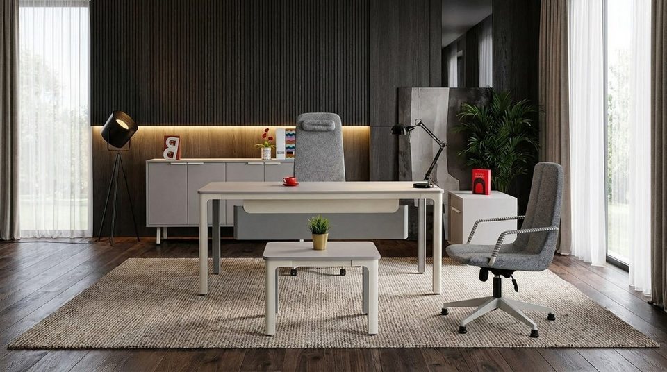 Xlmoebel Büromöbel-Set Modernes Büromöbel-Set: Schreibtisch, Sideboard, Kommode & Tisch, Made in Europa