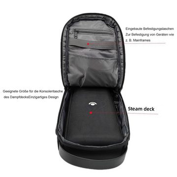 Tadow Spielekonsolen-Tasche Steam Deck Tasche, Aufbewahrungstasche, Umhängetasche, Wasserdicht, lagerfähig, großes Fassungsvermögen, Schwarz, Tarnfarbe
