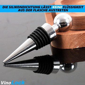 MAVURA Flaschenverschluss VinoLock Weinverschluss Weinflaschenverschluss Flaschenstöpsel, Weinstopfen Wein Bier Sekt Champagner Verschluss [2er Set]