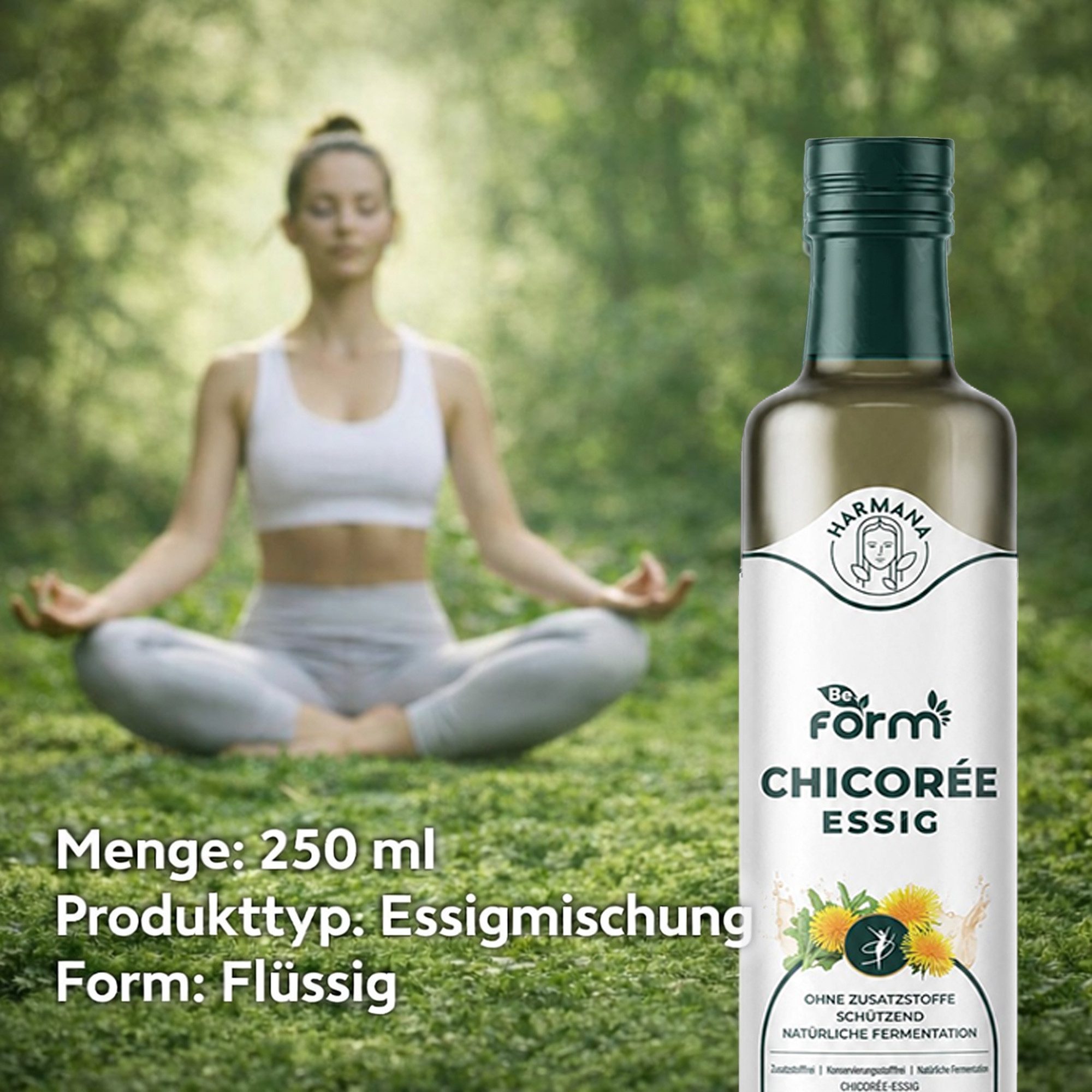 Harmana Essig Chicorée Essig - mit Mumijo Natürlich fermentiert, BeForm 250 ml, 250 ml, Ideal für einen bewussten und ausgewogenen Lebensstil
