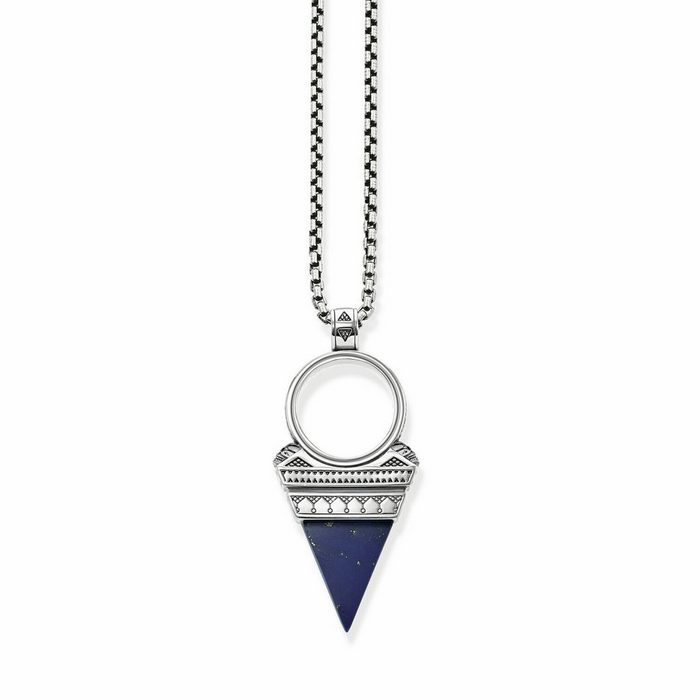 THOMAS SABO Silberkette Kette Dreieck blau