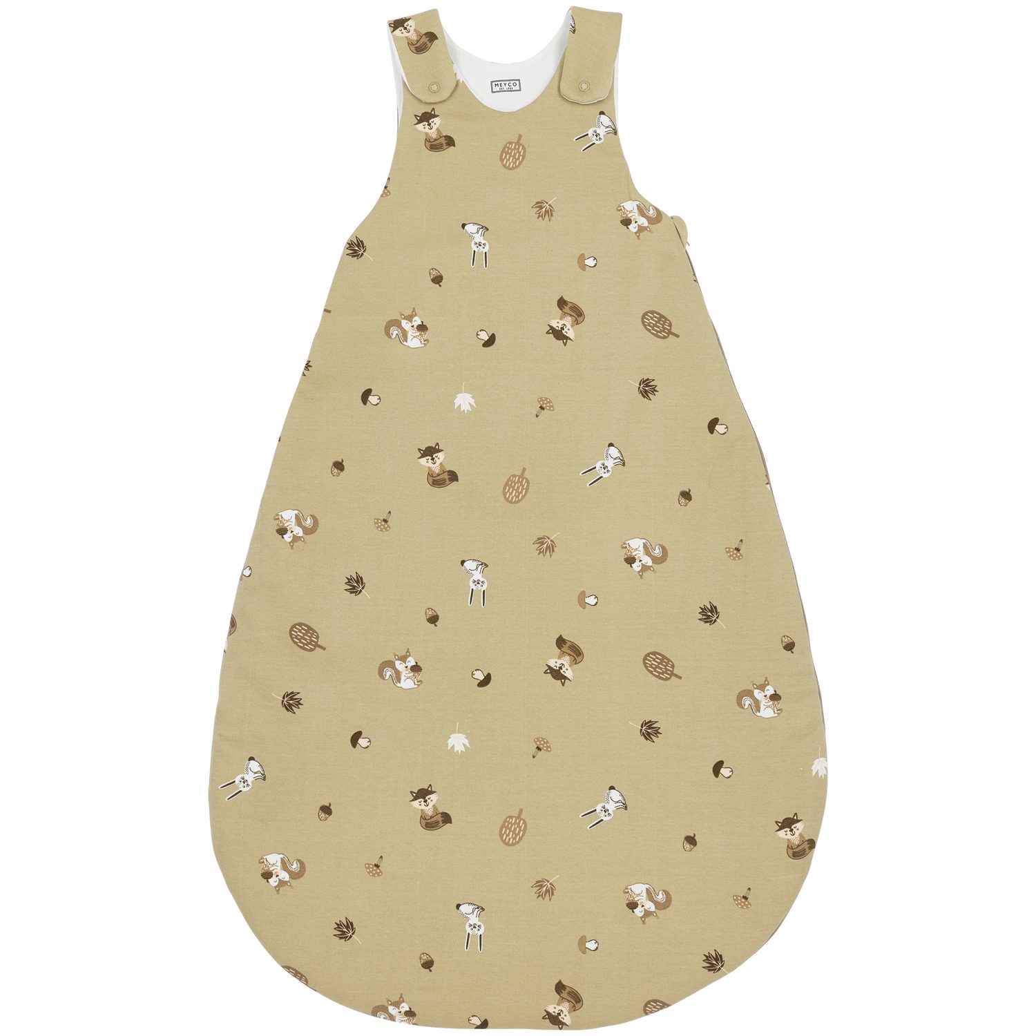 Meyco Baby Babyschlafsack Forest Animals Sand (100% Baumwolle, 1 tlg), 74/80 – Bild 3 von 4