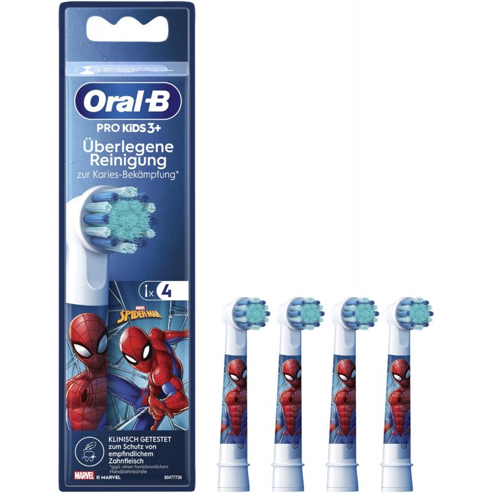 Oral-B Elektrische Kinderzahnbürste orale-b aufsteckbürsten spiderman (4 stk) Zahnpflege., Spiderman-Figuren, Spiderman-Figuren