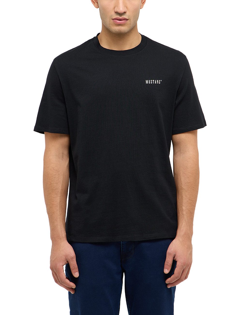 MUSTANG T-Shirt Austin-Logo small Regular fit, kleiner Markenschriftzug