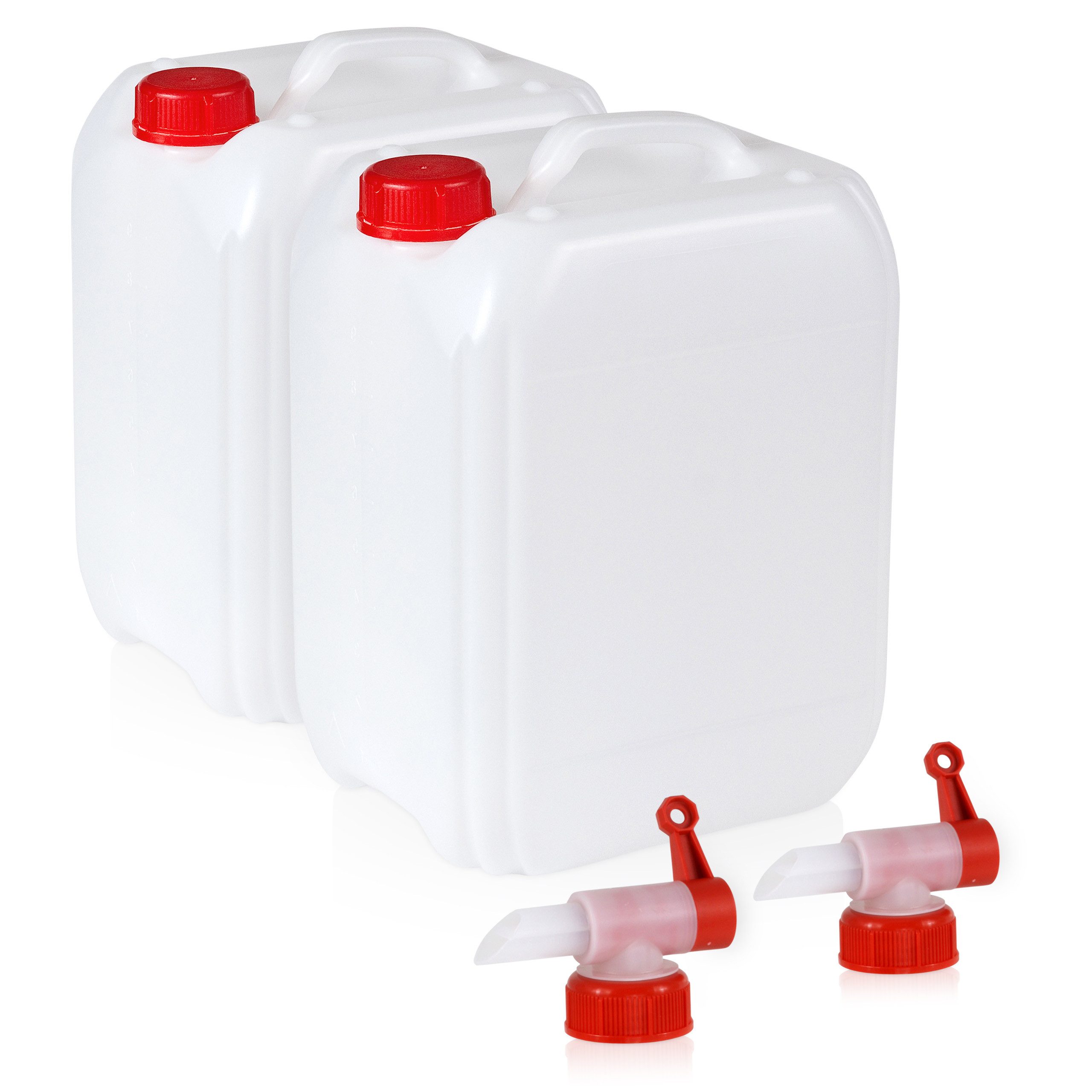 Kanister 2x 10 L Kunststoff Kanister Set für Camping & Freizeit
