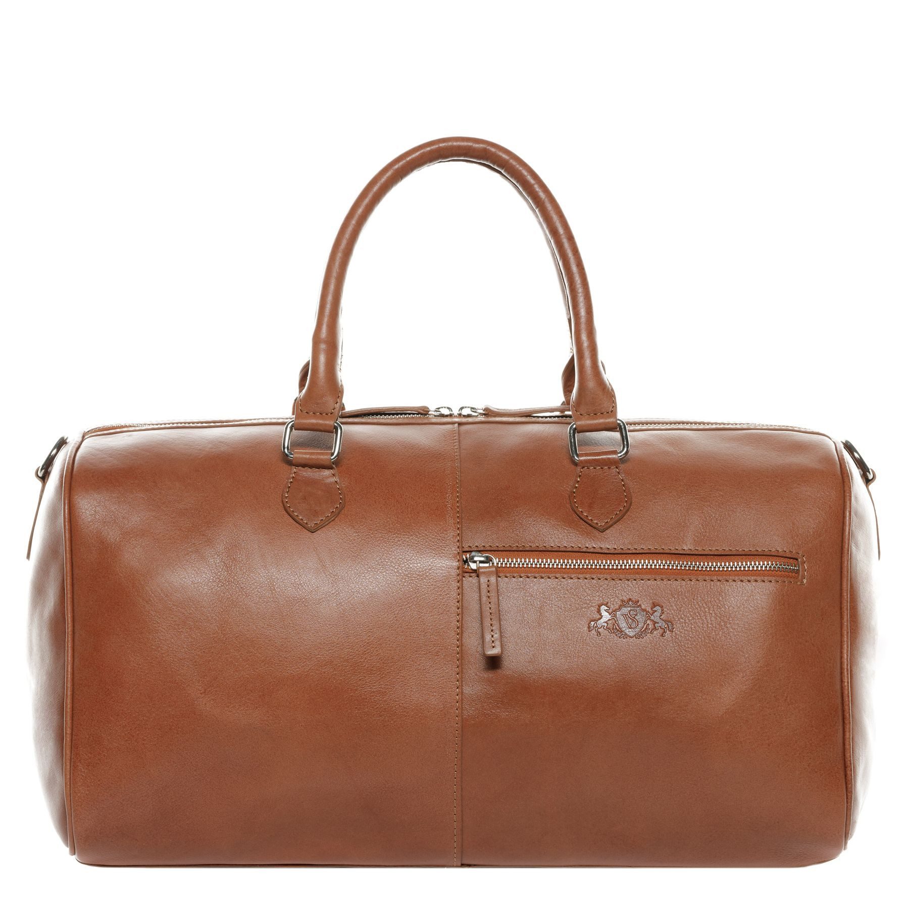 Reisetasche echt Leder Weekender groß SEATTLE crunchy tan