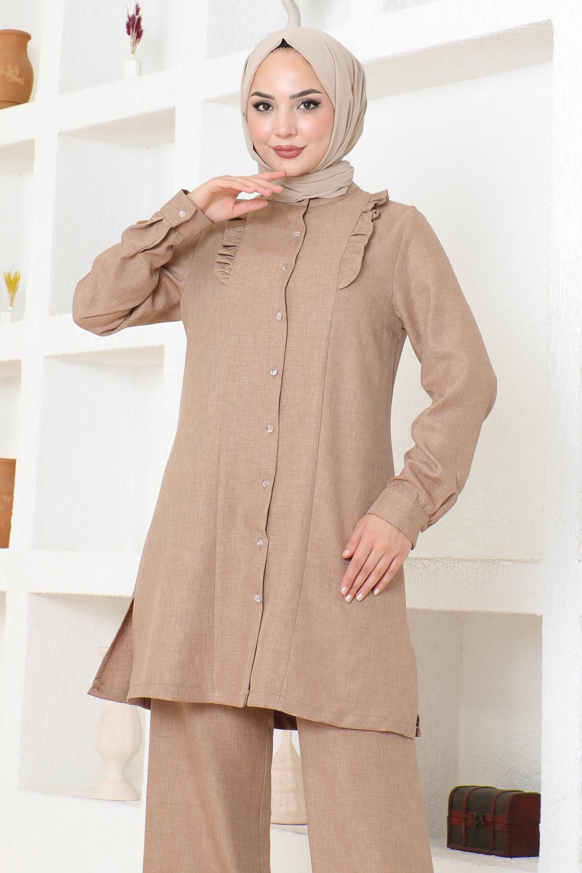 MODAMİHRAM Blusentop Rüschen-Set