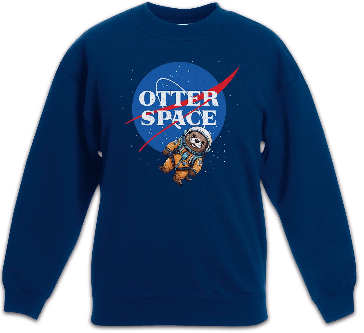 Sweatshirt Otter Space B Kinderpullover Wildlife lontra Nutria Fischotter Outer