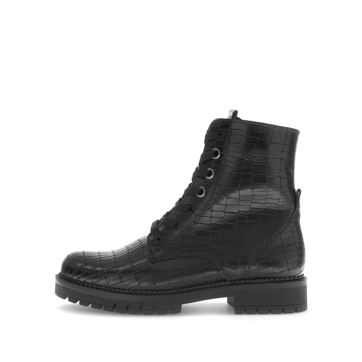 Gabor Schnürstiefelette Leder Reptiloptik Schnürstiefelette günstig online kaufen
