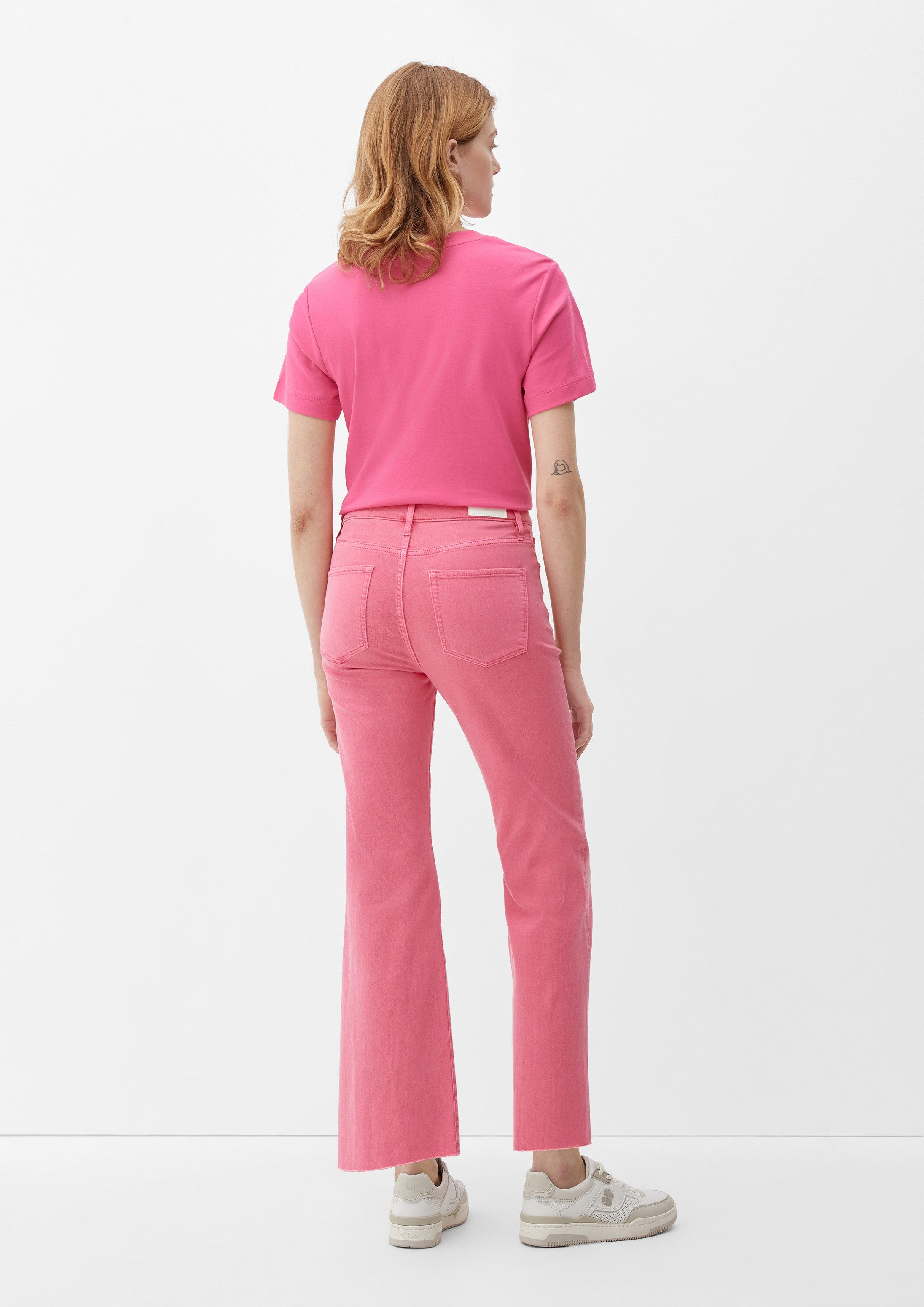 s.Oliver Bootcut-Jeans Jeans-Hose Cropped-Jeans Beverly / Slim Fit / High Rise / Bootcut Leg