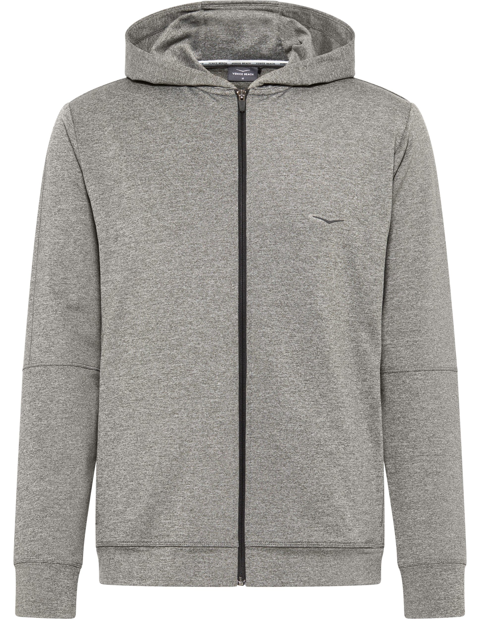 Fleecejacke VBM_Ronan 4042 01 Sweatjacke stone grey melange