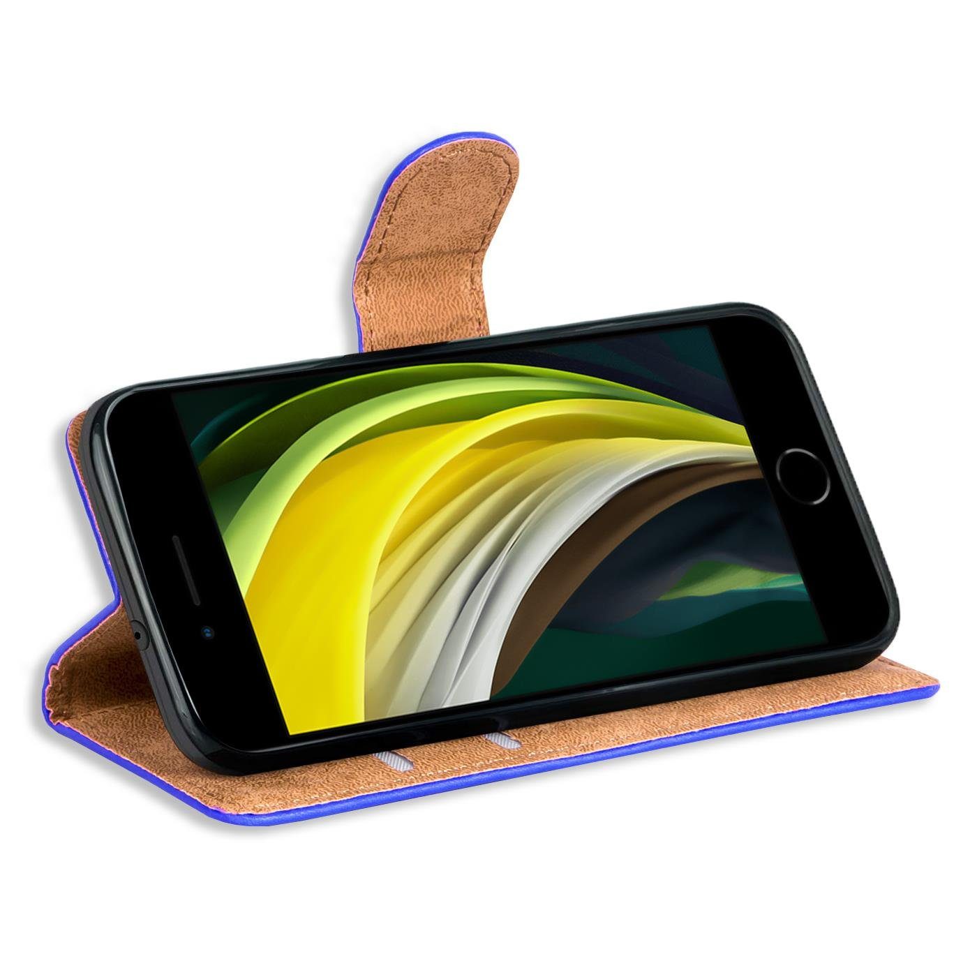 CoolGadget Handyhülle Book Case Handy Tasche für Apple iPhone SE 2022 / 2020 4,7 Zoll, Hülle Klapphülle Flip Cover für iPhone 3. Gen. Schutzhülle stoßfest