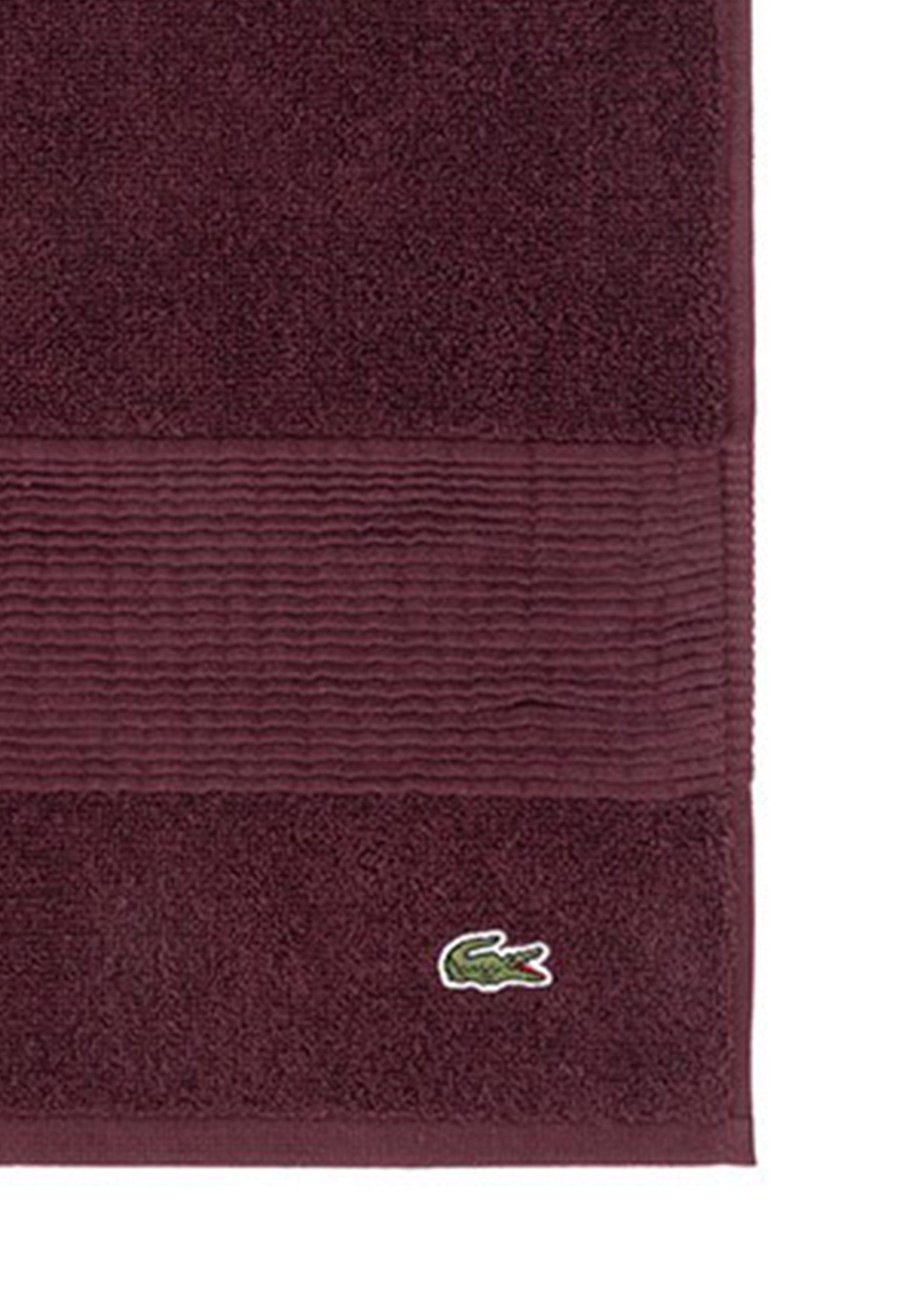 Lacoste Gästehandtuch LLECROCO, Frottier (1-St), mit Label-Applikationen