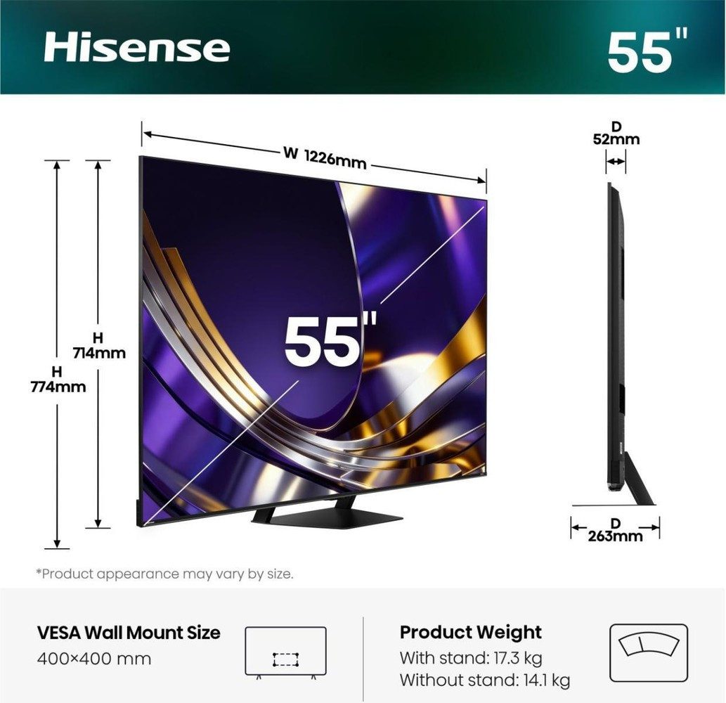 Hisense 55U79S PRO LED-Fernseher (55 Zoll, 4K Ultra HD)