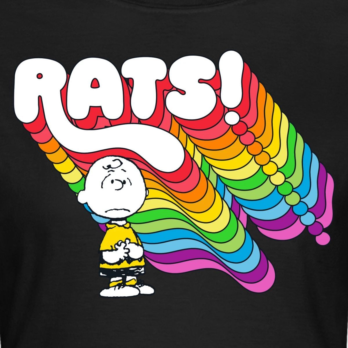 Spreadshirt T-Shirt Peanuts Charlie Brown Rats Mist Dumm Gelaufen Frauen T-Shirt (1-tlg)