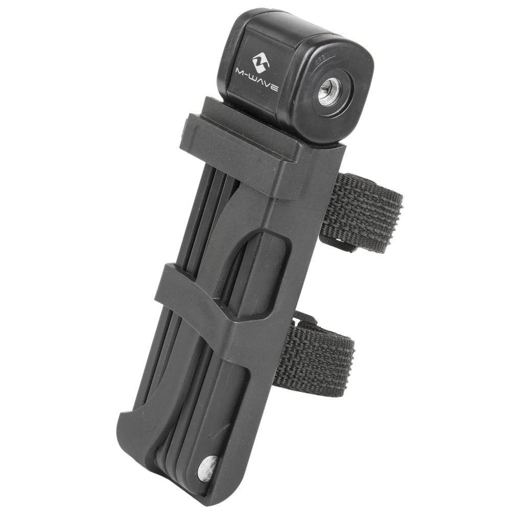 M-Wave Faltschloss M-WAVE F 875/6 Faltschloss 875 mm - schwarz mit Halter
