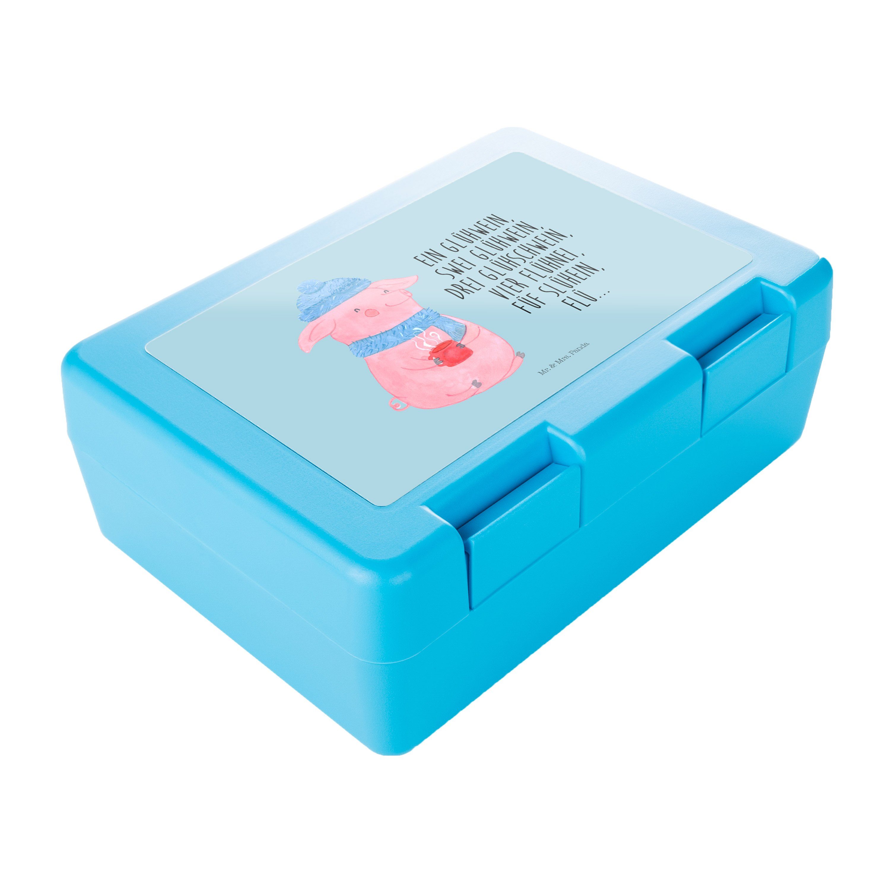 Eisblau Geschenk, - - box, Butterdose Mrs. Premium Panda (1-tlg) Lallelndes Kunststoff, Brotbox, Lunch Glühschwein & Mr. Weih,