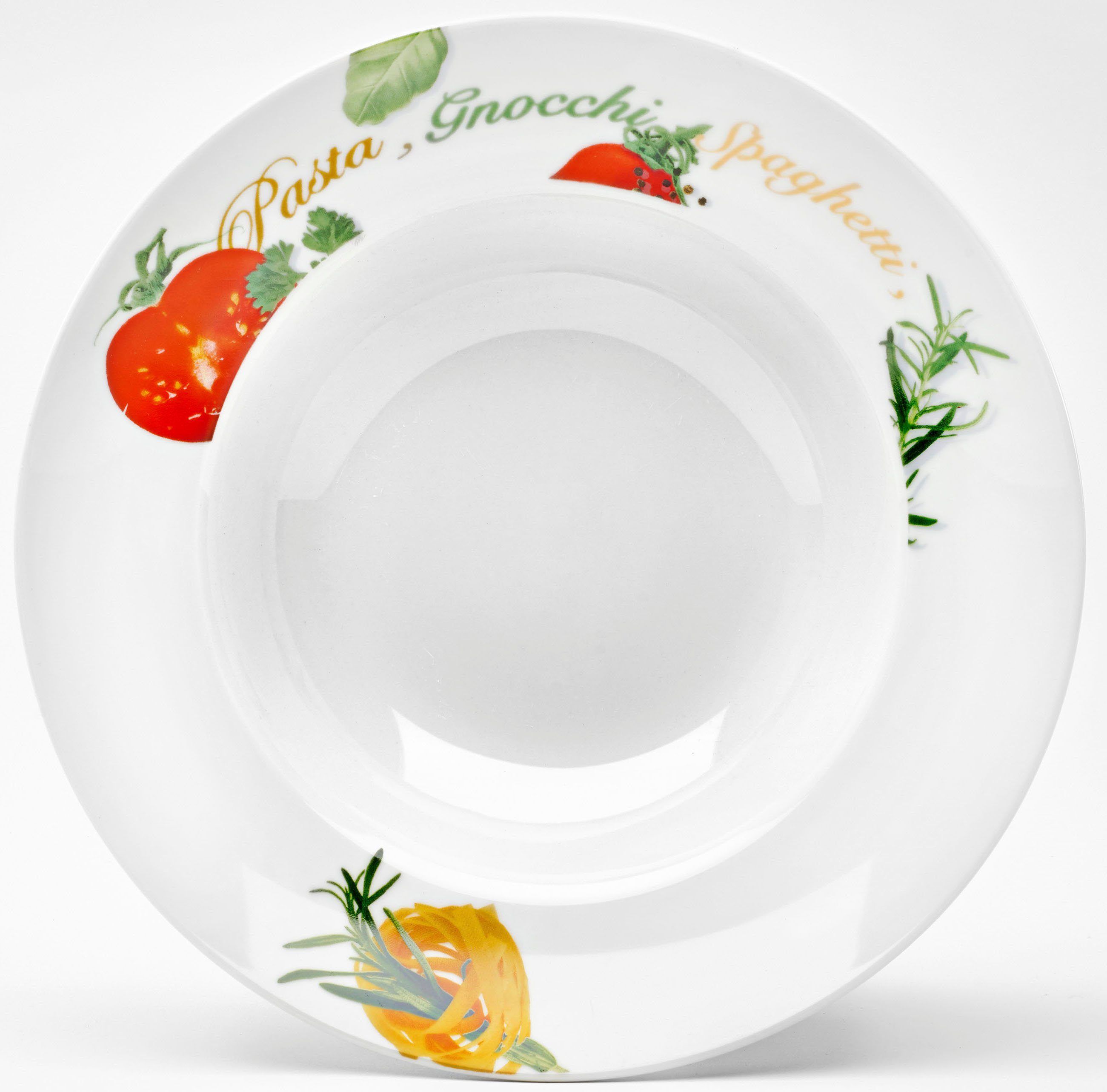 van Well Паста тарелка Milano, (6 St), Porzellan, spülmaschinen- und mikrowellengeeignet, Ø 27 cm